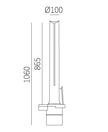 dibujo pilona flexible extraíble modelo badalona