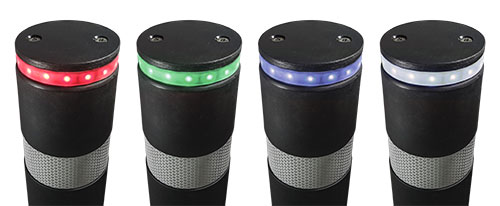 Detalle pilona luminosa led colores Detalle pilona luminosa led colores