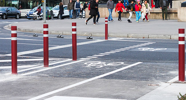 pilonas aflex para carril bici